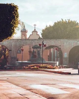 Fontaine de las tarascas dans la ville de Morelia