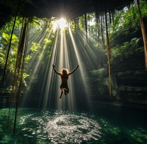 Magnifique cenote dans le Yucatan